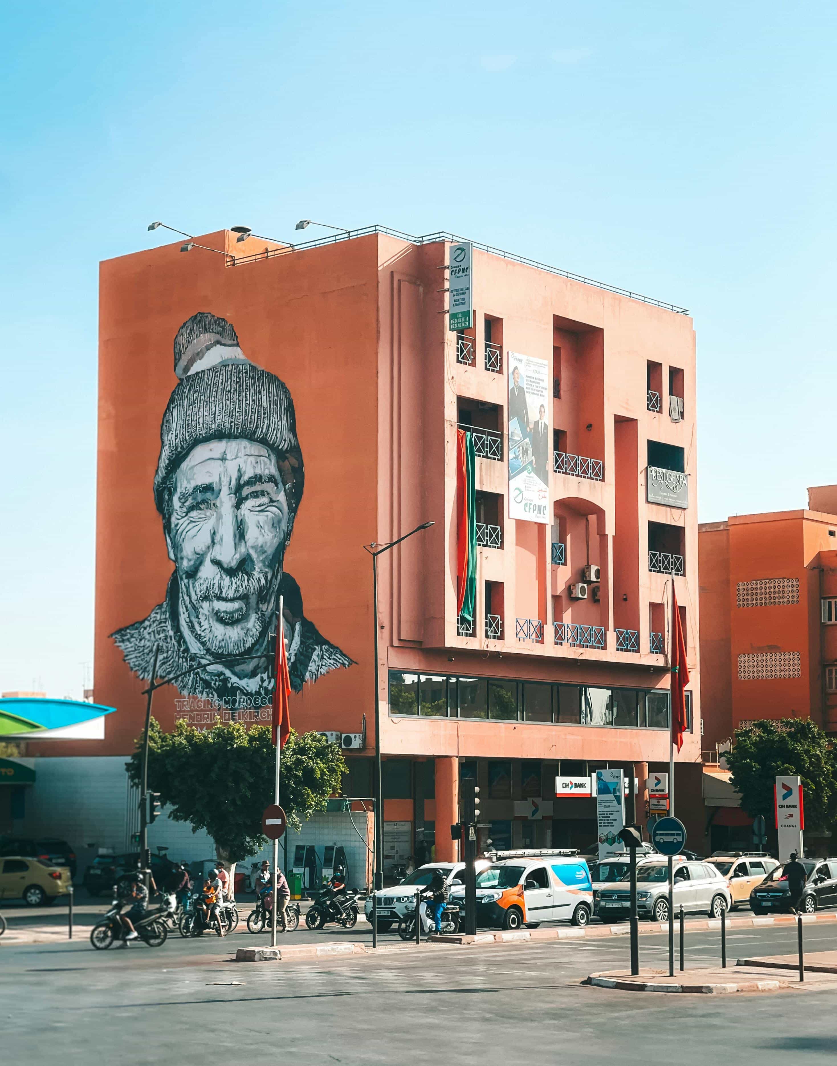View of Guéliz district in Marrakech