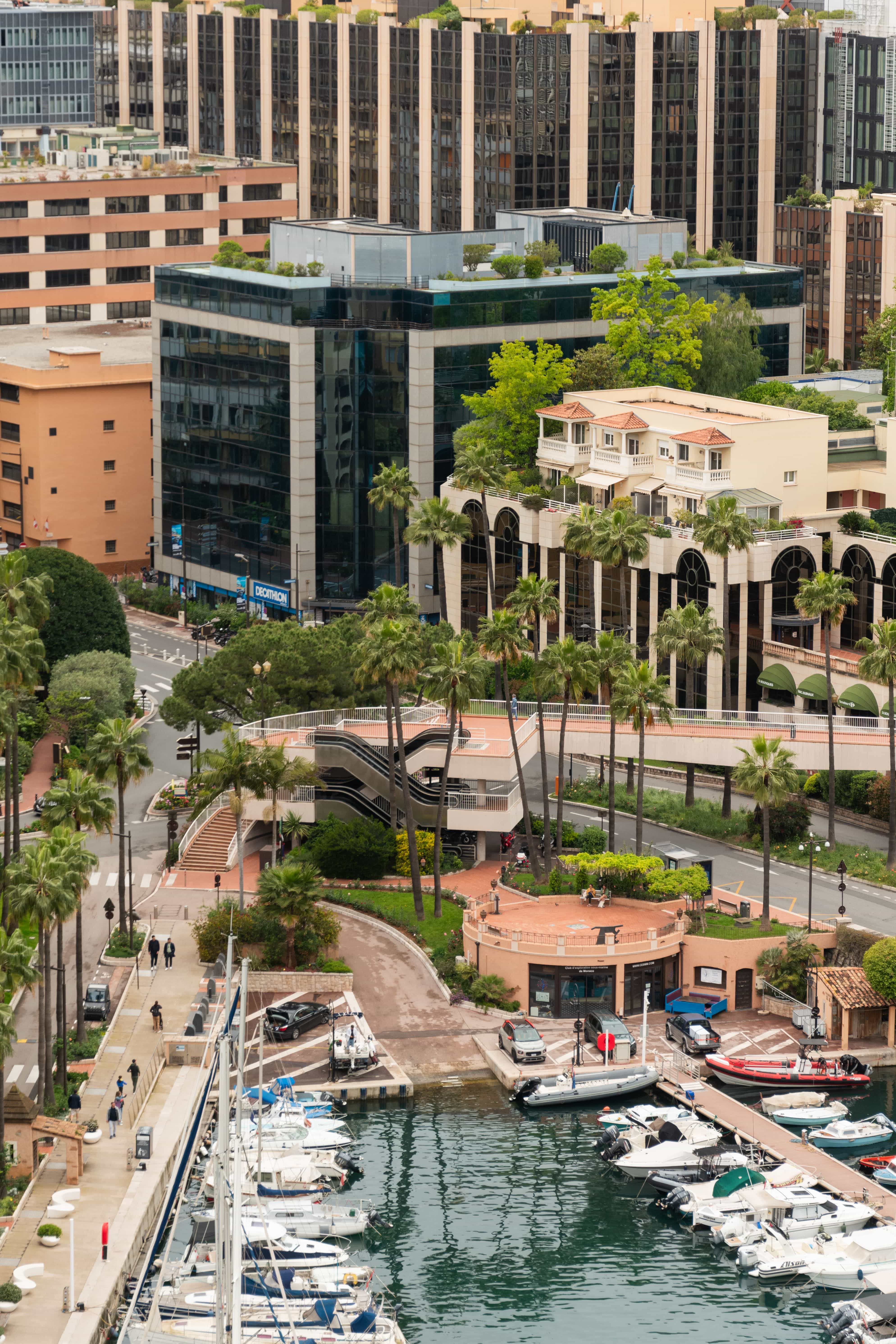 Vue du quartier Fontvieille à Monaco