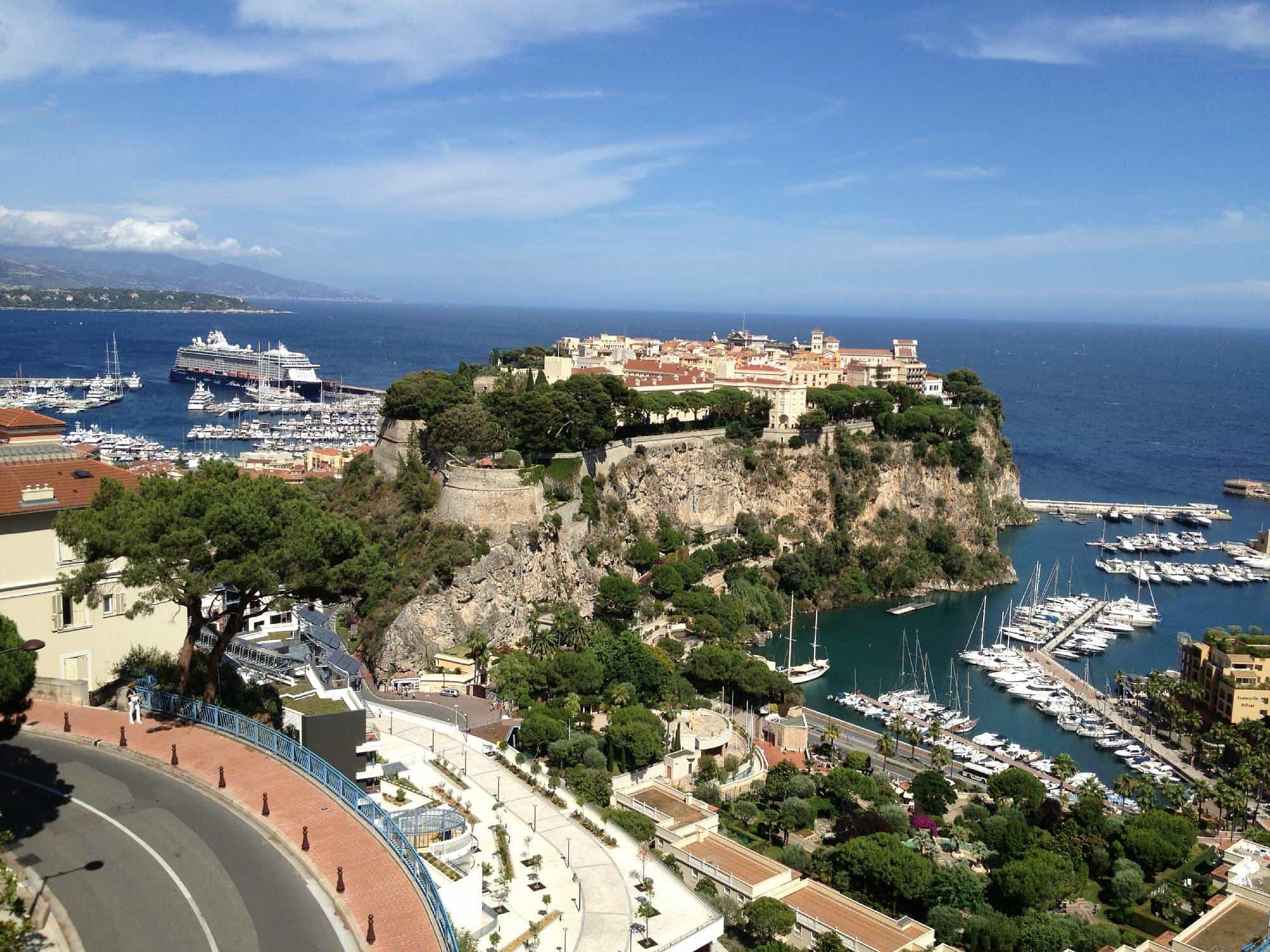 Vue du quartier Jardin Exotique à Monaco
