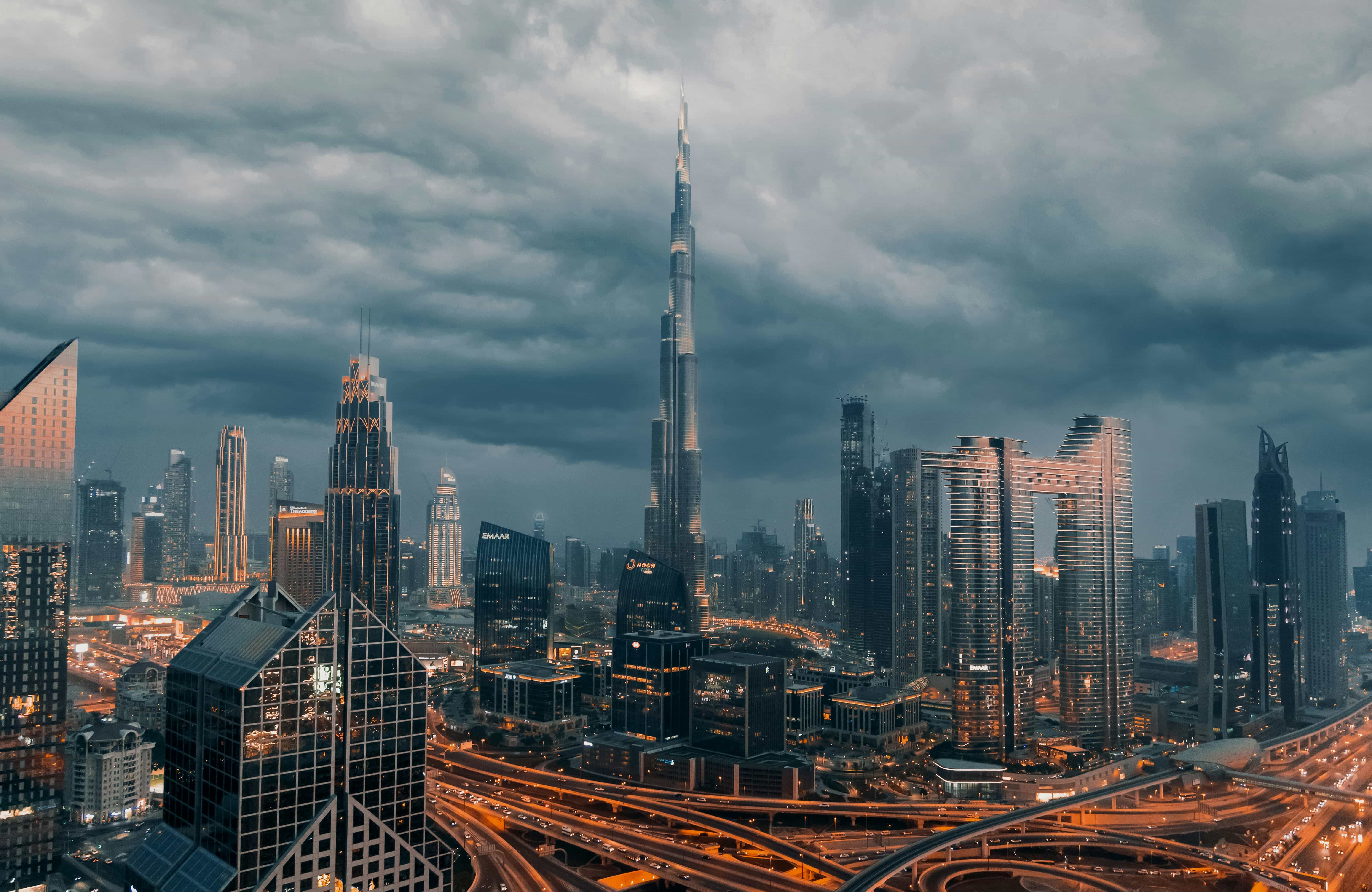 Vista del quartiere Downtown Dubai a Dubai