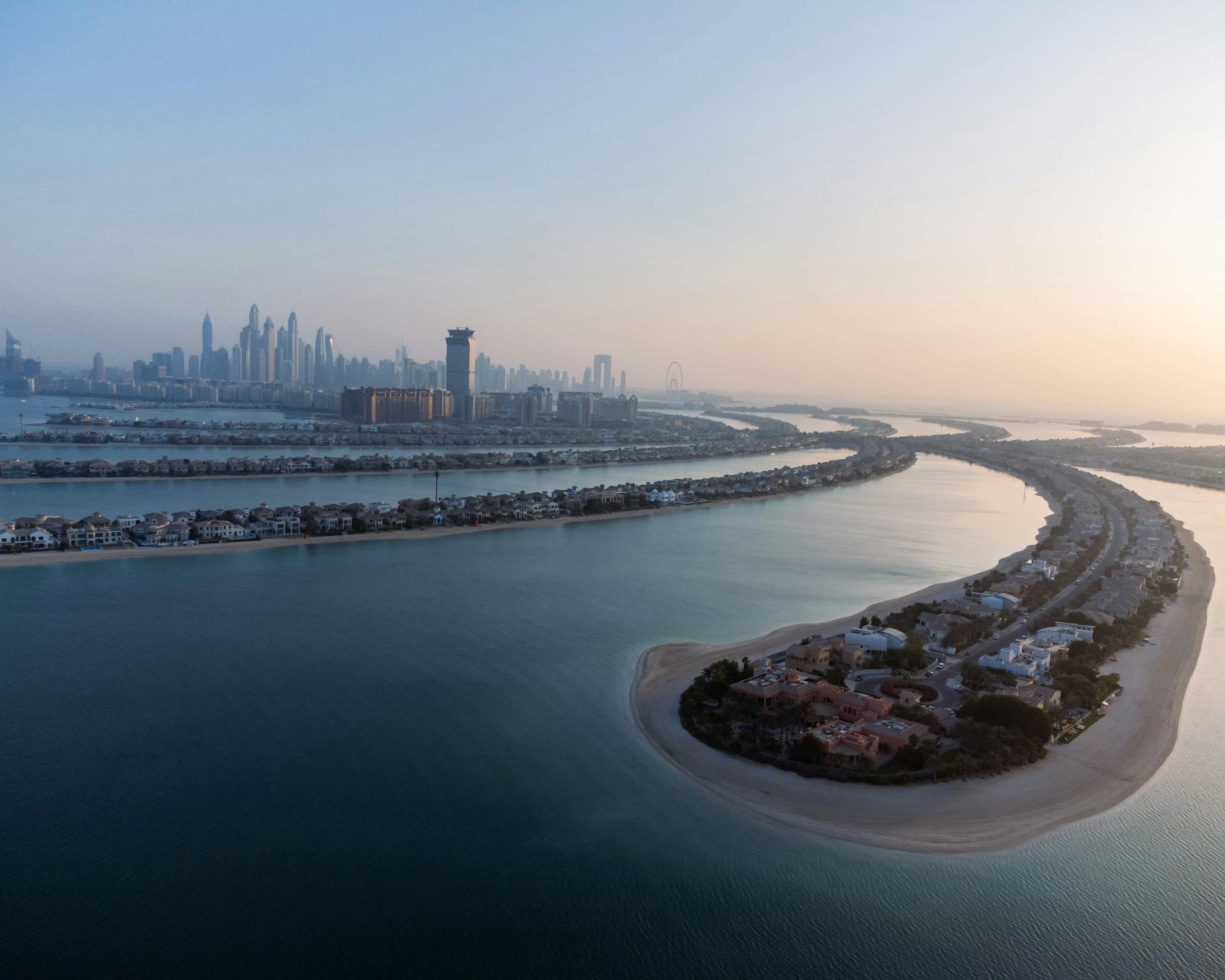 Vista del quartiere Palm Jumeirah a Dubai